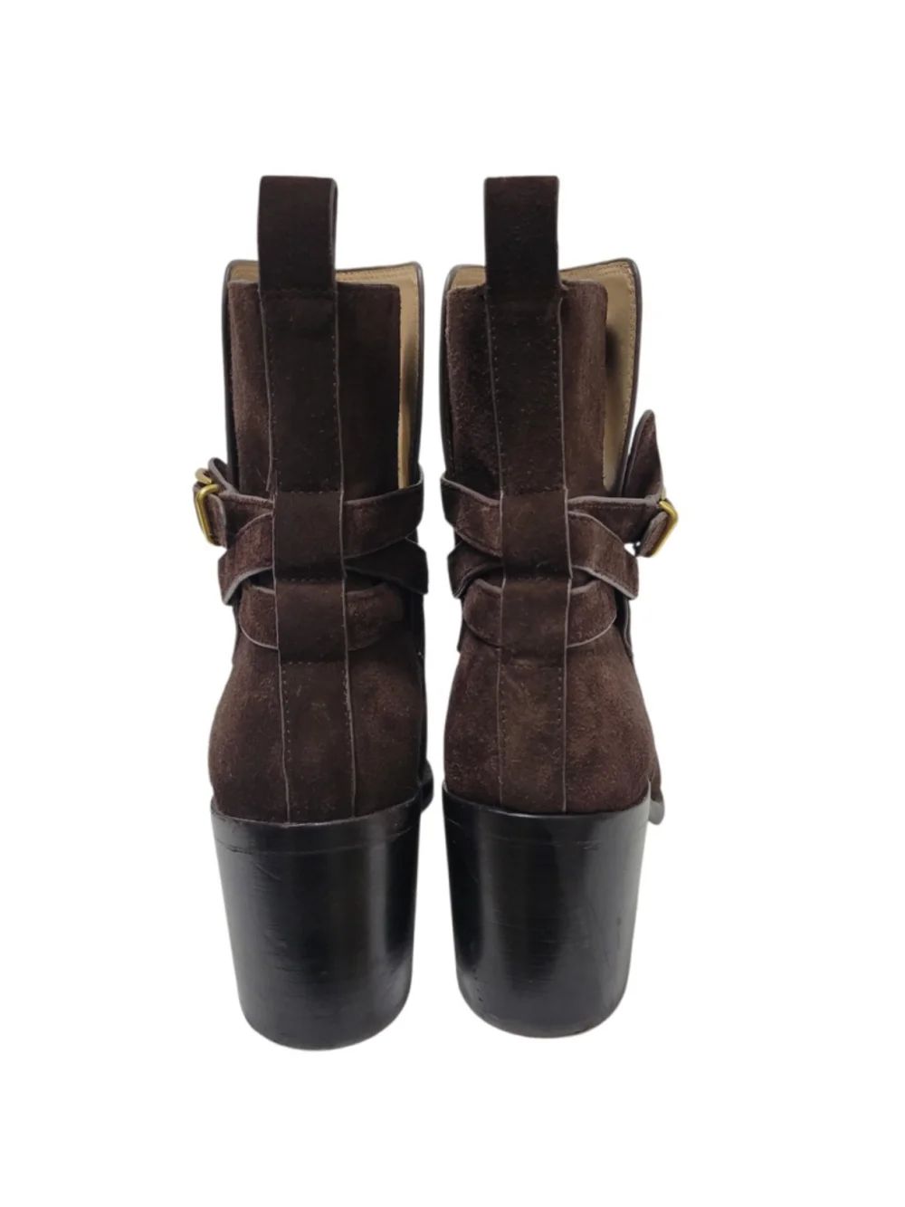 VERONICA BEARD Women's Sohelia Suede Ankle Brown Bootie CHELSEA BLOCK Size 8.5M